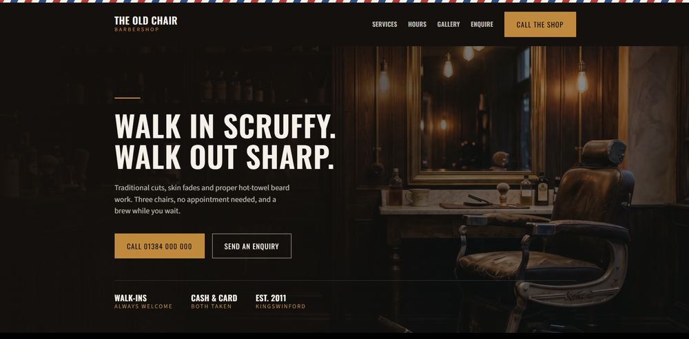 The Barber shop sample build